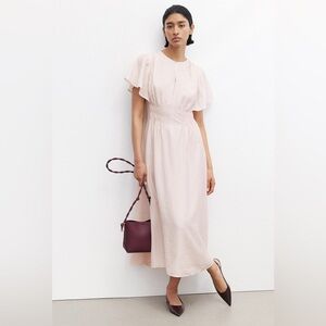 H&M Lyocell Long Smock Waist Dress - Light
pink